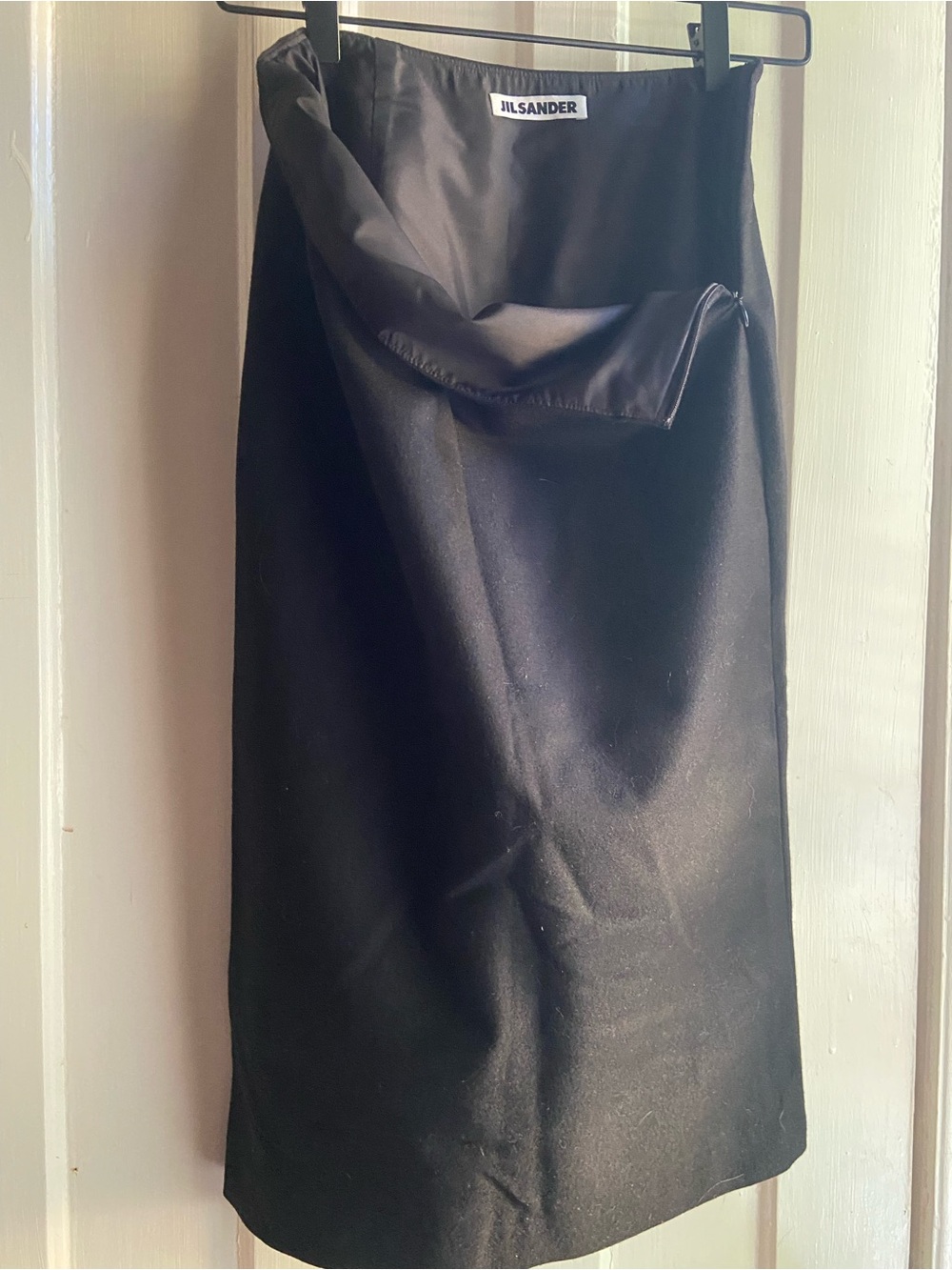 Vintage black wool Jil Sander midi skirt - Picture 3 of 4